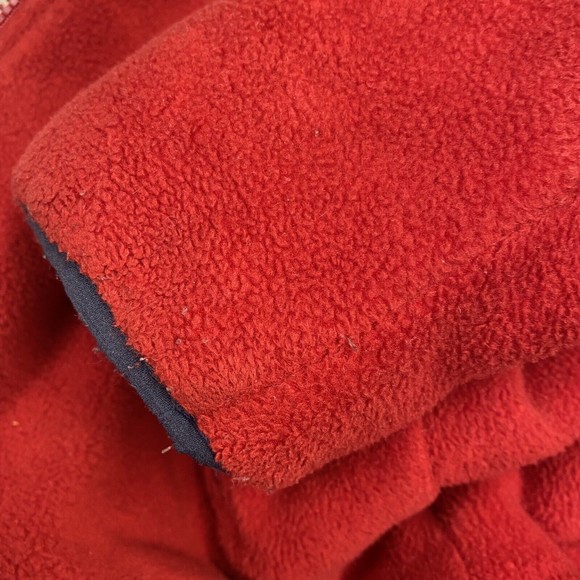 Delta Sonic Jacket Size Small Red Black Lined Logo Full Zip Insulated Fleece - Picture 9 of 11